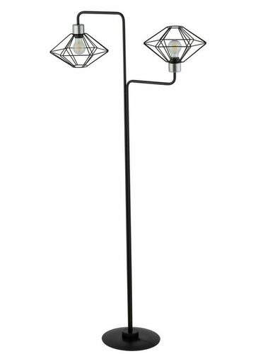 Kontrollera Golvlampa Sigma VARIO svart silver E27 IP20 2 ljuspunkter SKU 50353
