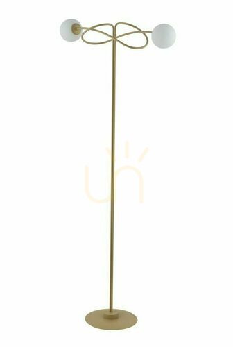 Kontrollera Golvlampa Sigma Velvet guldbeige glas 166 cm 2-ljus SKU 50304