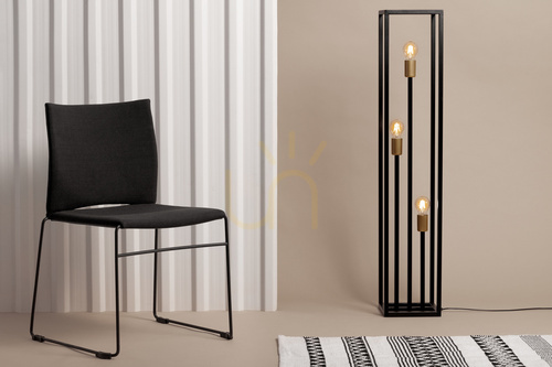 Kontrollera Golvlampa Sigma Vigo svart/guld 3xE27 121 cm 50249