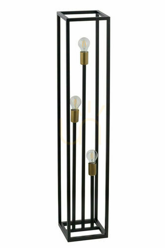 Kontrollera Golvlampa Sigma Vigo svart/guld 3xE27 121 cm 50249