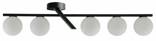 Kontrollera Plafond Sigma Zoe 5 svart vit glas G9 108 cm 33327