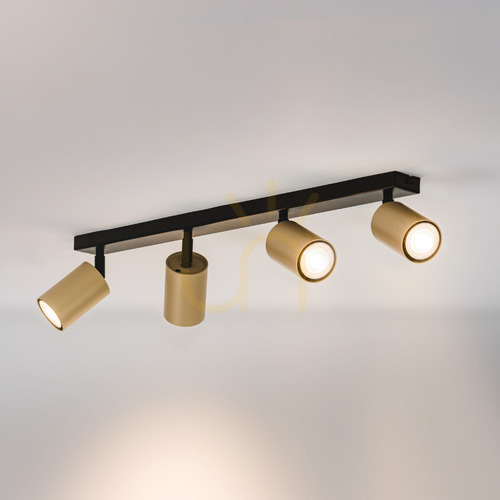 Kontrollera Plafond Sigma Zoom 4 GU10 svart/guld 60 cm 33322