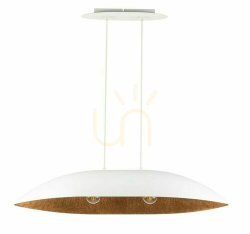 Kontrollera Pendellampa Sigma Gondola vit koppar E27 84 cm 40639
