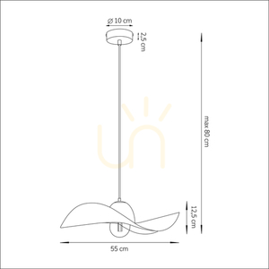 Pendellampa Sigma Kapello 55 cm vit koppar 32344 small 6