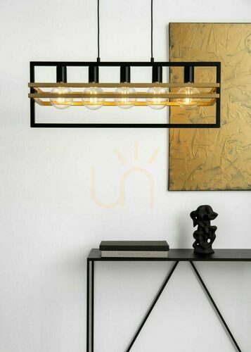 Kontrollera Pendellampa Sigma Merci 5-arm svart guld 32395