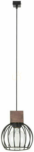 Kontrollera Pendellampa Sigma Milan 1 svart/brun E27 16 cm 31570