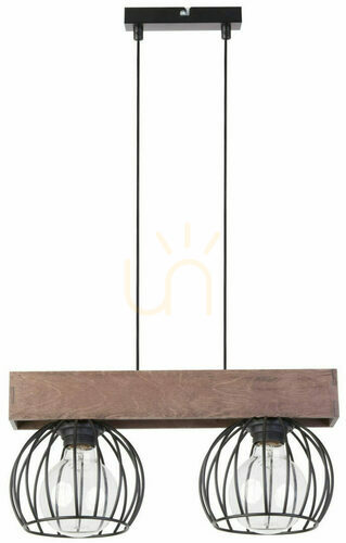 Kontrollera Pendellampa Sigma Milan 2 svart/brun E27 31572