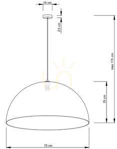 Pendellampa Sigma Sfera 70 Vit/Guld 30133 small 2