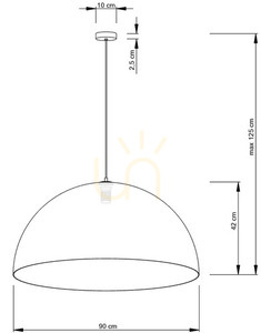 Pendellampa Sigma Sfera 90 svart koppar 30126 small 1