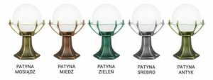 Utomhusstående trädgårdslampa SU-MA svart patina 39 cm K 4011/1/KPO small 4
