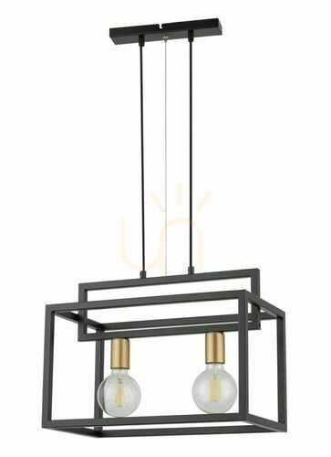 Kontrollera Pendellampa Sigma Vigo 2 svart/guld 32439