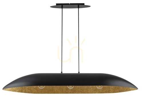 Kontrollera Pendellampa Sigma GONDOLA svart/guld 3-ljus E27 40632