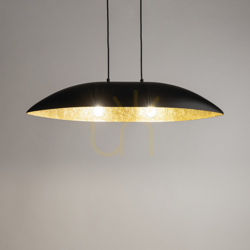 Kontrollera Pendellampa Sigma Gondola M svart/guld 2xE27 84 cm 40633