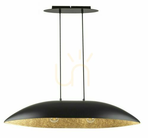 Kontrollera Pendellampa Sigma Gondola M svart/guld 2xE27 84 cm 40633