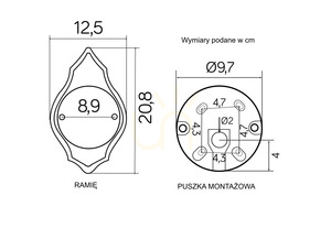 Utomhusvägglampa SU-MA KULE svart patina E27 K 3012/1/K 200 small 3