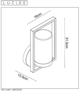 Utomhusvägglampa Lucide NISPEN svart metall IP44 E14 29827/01/30 1 Utomhusvägglampa Lucide NISPEN svart metall IP44 E14 29827/01/30 small 1