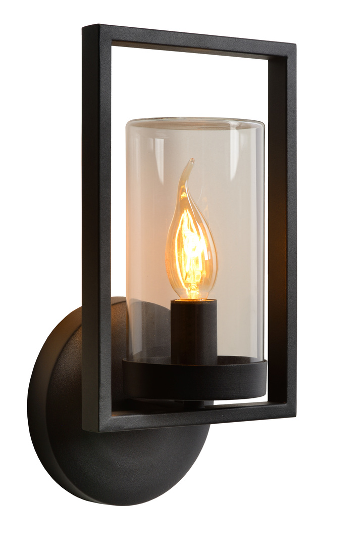 Kontrollera Utomhusvägglampa Lucide NISPEN svart metall IP44 E14 29827/01/30 Utomhusvägglampa Lucide NISPEN svart metall IP44 E14 29827/01/30