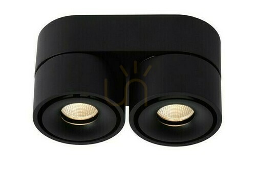 Kontrollera Downlight Lucide YUMIKO svart LED 2-ljus 2700K 35911/16/30