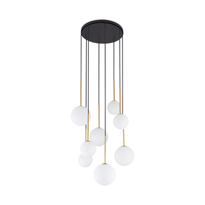 Pendellampa Nowodvorski KARO VIII 10934 8xG9 svart och guld, 43 cm small 2