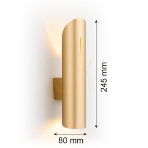 Vägglampa ARGON Akron Plus 2-ljus guld SKU 7177 small 4