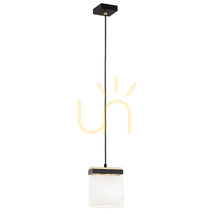 Hänglampa ARGON CANOA opal matt svart mässing E27 SKU 8276 small 0