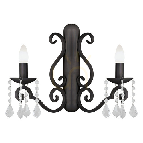 Kontrollera Vägglampa ARGON Diadema svart 2xE14 SKU 7184