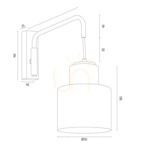 Vägglampa ARGON Diuna opal guld E27 8371 small 3