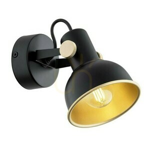 Vägglampa ARGON Lenora svart/guld E14 1x7W 8246 small 0