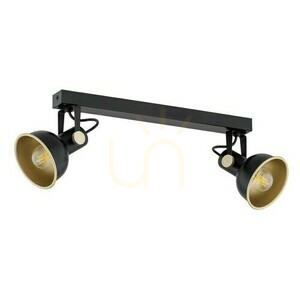 Plafond ARGON Lenora svart/guld 2xE14 SKU 7142 small 1