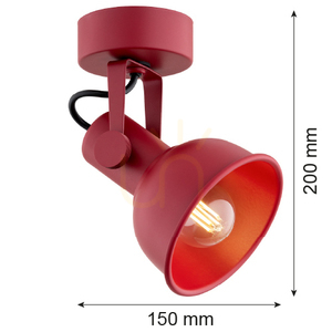 Vägglampa ARGON Lenora röd E14 1x7W IP20 8298 small 2