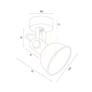 Vägglampa ARGON Lenora röd E14 1x7W IP20 8298 small 3