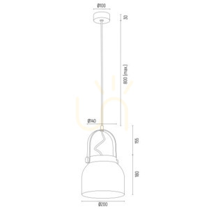 Pendellampa ARGON LOGAN beige E27 8280 small 4