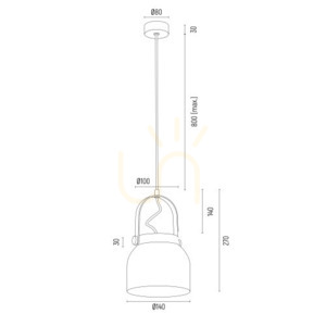 Pendellampa ARGON Logan beige E27 1-ljus 8290 small 4