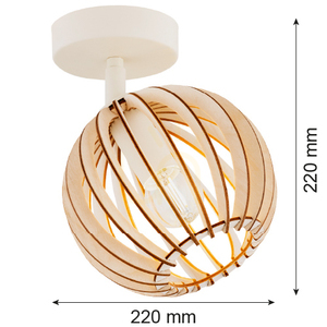 ARGON Vägglampa Parula Beige Trä E14 1x7W 8275 small 2