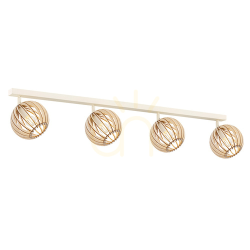 Kontrollera Plafond ARGON PARULA 4-arm beige ljusbrun trä E14 1820
