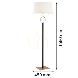 Golvlampa ARGON PERSEO kräm/svart/guld E27 1580 mm 8309 small 3