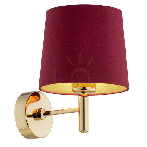 Kontrollera Vägglampa ARGON Ponte Plus röd mörk mässing E27 8311