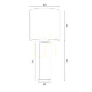 Bordslampa ARGON RIVA linne guld E27 8315 small 3