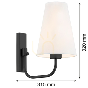 Vägglampa ARGON SAFIANO vit svart E27 8376 small 5