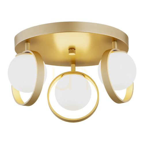 Kontrollera Plafond ARGON Saturnia 3-ljus opal matt guld 6248