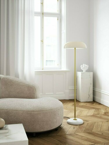 Kontrollera Golvlampa GLOSSY vit 143cm Nordlux