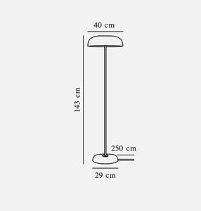 Golvlampa GLOSSY vit 143cm Nordlux small 2
