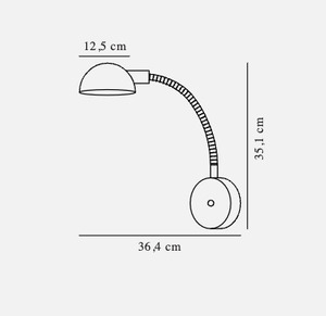 Nomi flexibel vägglampa för sovrum svart Nordlux small 4