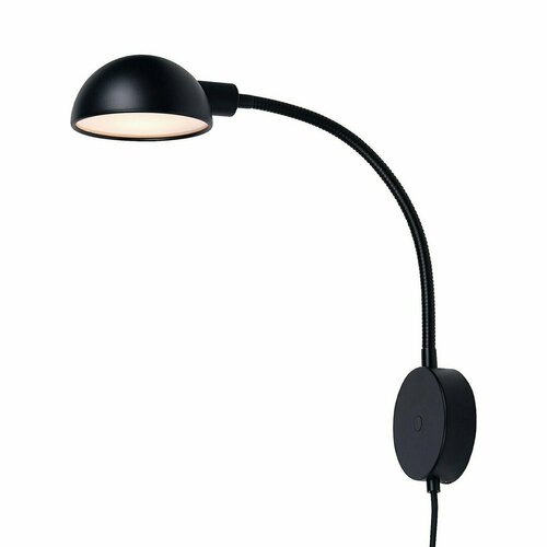 Kontrollera Nomi flexibel vägglampa för sovrum svart Nordlux