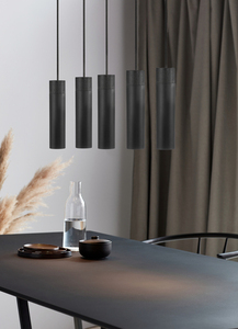 Nordlux Tilo 5-Spot taklampa, svart, metall och ask, 5x GU10 small 0