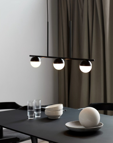Kontrollera Contina 3 pendellampa svart Nordlux