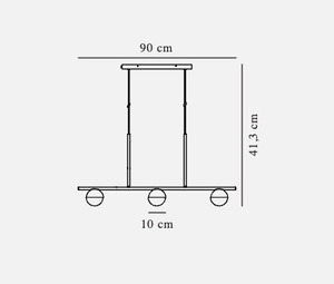 Pendellampa över bord Contina 3 Mässing Nordlux small 2