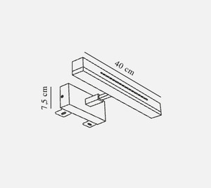 Vägglampa över badrumsspegel Otis 40 Nickel Nordlux small 5