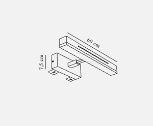 Otis 60 vägglampa över spegel Krom Nordlux small 3