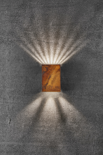 Kontrollera Fold 10 vägglampa Corten Nordlux